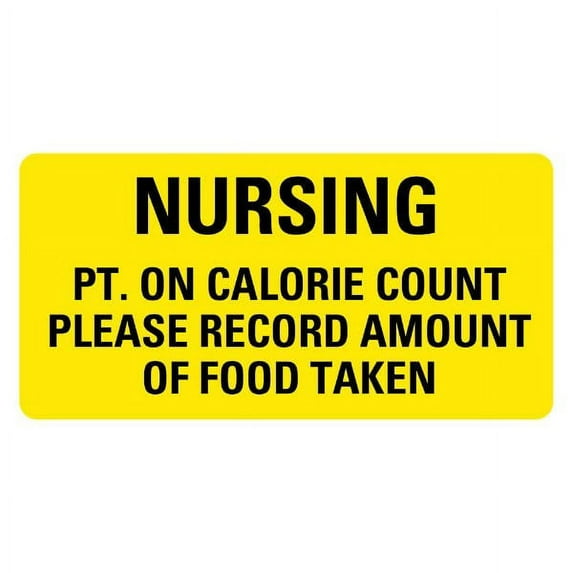 Nursing Patient Calorie Count Food Service Medical Labels