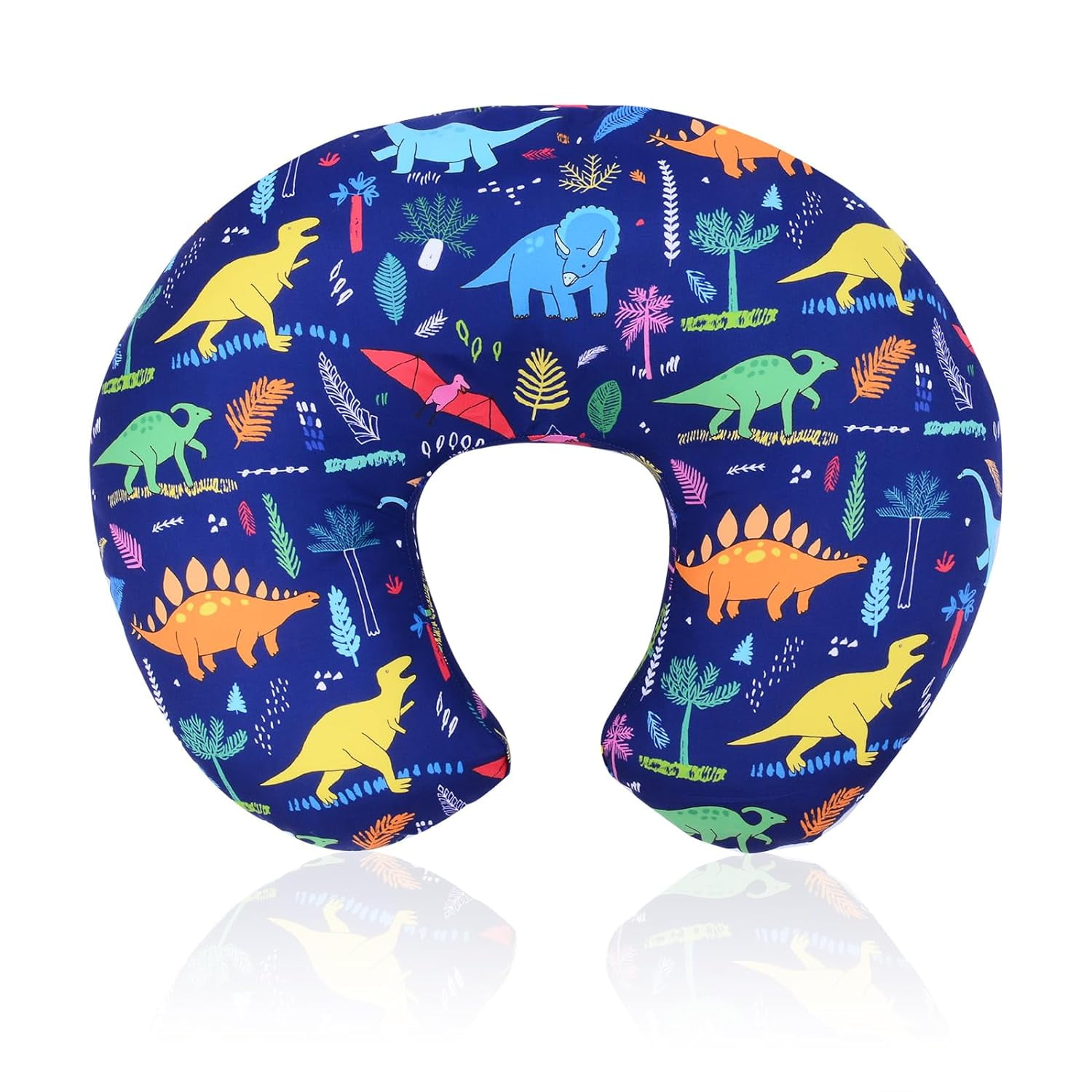 Nursing Pillow Cover for Breastfeeding Pillows - Dinosaur Breastfeeding Pillow Slipcovers for Baby Boys & Girls Ultra Soft Infant Nursing Pillowcase for Newborn - Blue