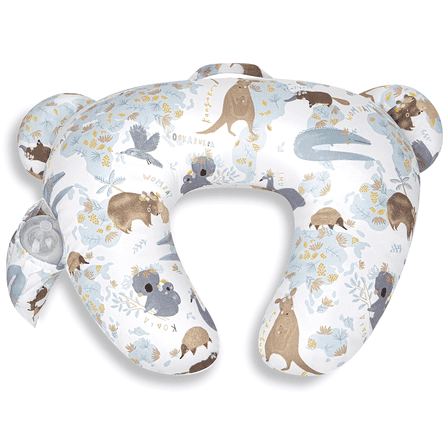 CshidWorld Nursing Pillow, Cute Bear Eras, Ergonomic Nursing Essentials for Bottle and Breastfeeding, Firm Fiber Fill, with Removable Pillow Cover/ Handy Side Pocket, Machine Washable