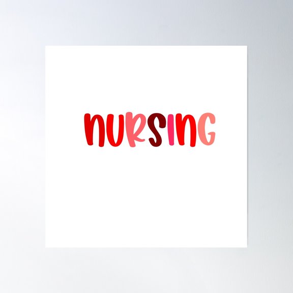Nursing Poster Wall Art, Modern Wall Decor, 16x16 UNFRAMED