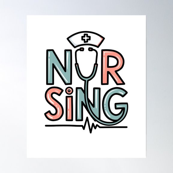 Nursing Poster Wall Art, Modern Wall Decor, 16x24 UNFRAMED