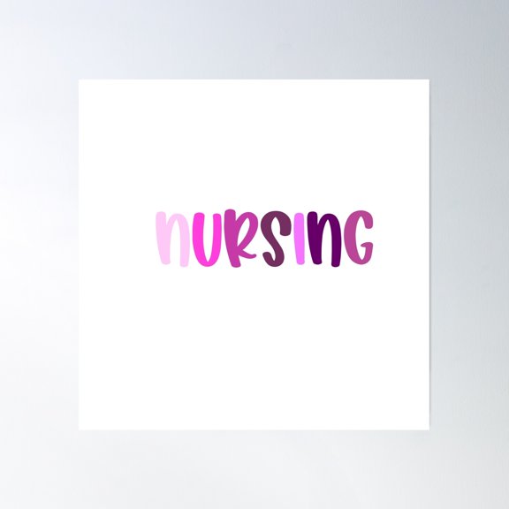 Nursing Poster Wall Art, Modern Wall Decor, 30x30 UNFRAMED