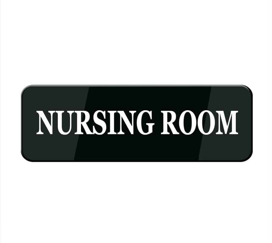 Nursing Room Sign: Easy To Mount Informative Plastic Sign With Symbols 10"X3" - Walmart.com