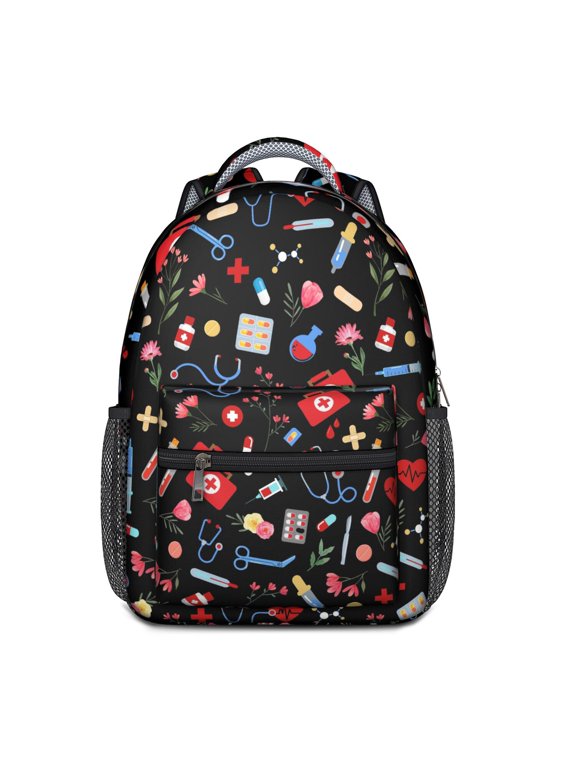 Nursing School Backpack - Waterproof & Breathable Nurse Life Bookbag with Padded Straps for Teenagers - Funny & Cute Nurse Aesthetic
