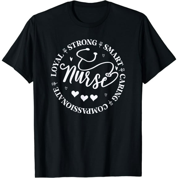 Nursing School Nurse Life funny Nurse Heart Stethoscope T-Shirt