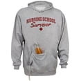 thumbnail image 1 of Nursing School Survivor Beer Holder Tailgate Hoodie Sweatshirt Unisex 2X-Large Oxford, 1 of 4