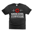 thumbnail image 1 of Nursing School Survivor Shirt Funny Nursing Shirts Graduation Shirts Nursing Graduation Shirts (4X-Large Black), 1 of 6