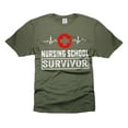 thumbnail image 1 of Nursing School Survivor Shirt Funny Nursing Shirts Graduation Shirts Nursing Graduation Shirts (Medium Military Green), 1 of 6