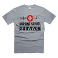 thumbnail image 1 of Nursing School Survivor Shirt Funny Nursing Shirts Graduation Shirts Nursing Graduation Shirts (X-Large Grey), 1 of 6