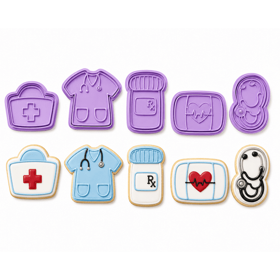 Nursing Set of 10 PC  Cookie Cutters