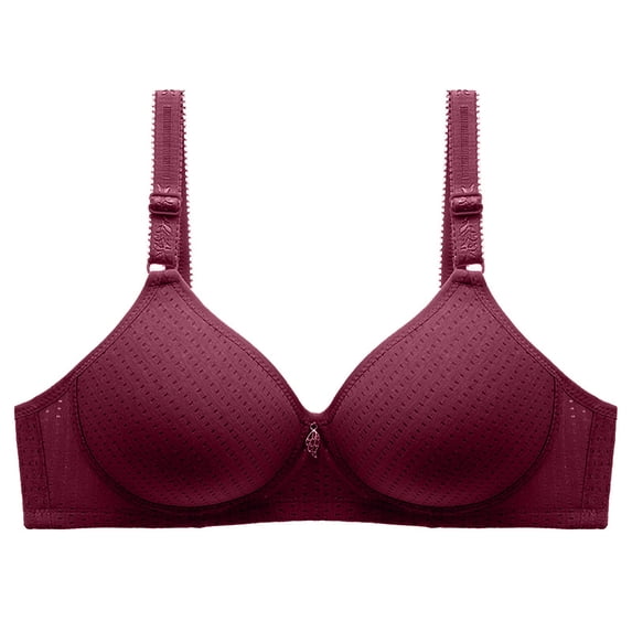 Nursing Sports Bra Women Padded Bra Feature V-Neck Strapless Bra Style W-237 Wine S