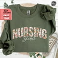 thumbnail image 1 of Nursing Student Sweatshirt, Wildflowers RN Hoodie, Floral Her, Future Nurse Gift, ursing School Graduation Top, Boho Hippie Sweater TSHIRT All Size S-5XL, 1 of 5