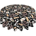 thumbnail image 1 of Nursing Tablecloth Round 60 Inch Table Cloth Cover Mat Holiday Party Decoration for Dining Room Home Kitchen Picnic, 1 of 6