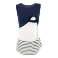 thumbnail image 1 of Nursing Tank Top for Breastfeeding Sleeveless Double Laye Pregnancy Shirts Stripe Print Lace Patchwork Soft Maternity Clothes on Clearance, 1 of 4