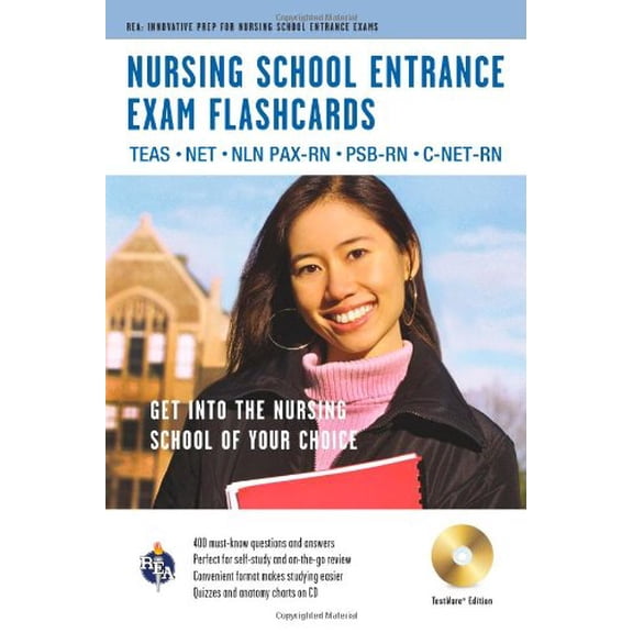Pre-Owned Nursing School Entrance Exams (Teas) Flashcard Book + Online (Paperback) 0738608947 9780738608945