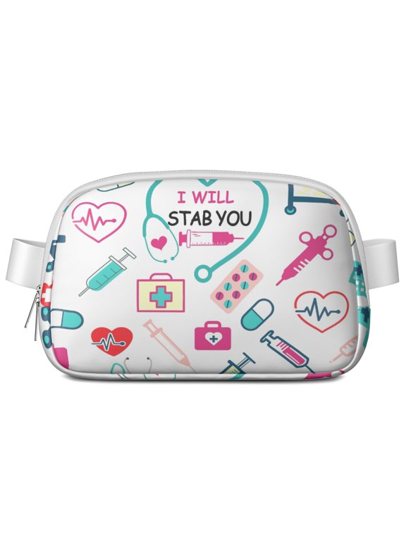 Nursing Waist Bag for Women – Adorable “Saving Lives Every Day” Nurse Fanny Pack with Cute & Funny Design for Everyday Hospital Use