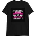 thumbnail image 1 of Nursing is A Work of Heart T-Shirt Banner and Hearts Design, 1 of 3