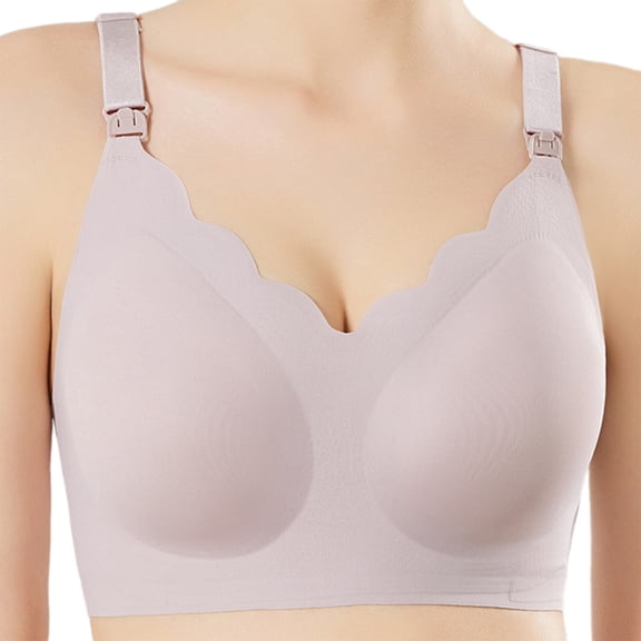 Nursings Bra for Breastfeeding,Push Up Support Maternity Bra,Seamlesses Wirefree Pregnancy Bra Feeding Bra for Womens
