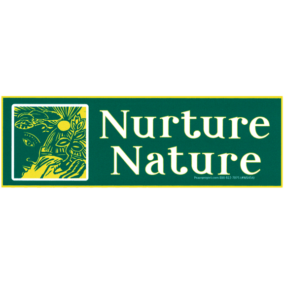Nurture Nature Small Environmental Awareness Bumper Magnet for Vehicles, Cars, Autos, Refrigerators, Magnetic Surfaces