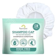 Nurture No-Rinse Shampoo Caps, 6 Pack Waterless Hair Wash & Conditioning Shower Caps, Microwavable Shampoo Caps for Adults, Elderly & Bedridden Patients