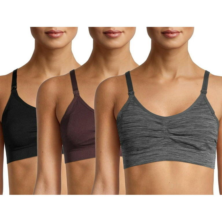 Nurture by Lamaze Maternity Seamless Comfort Nursing Bra with Removable  Pads, 3 Pack
