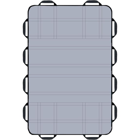 NurtureCare 3-Layer Comfort Positioning Bed Pad with Handles, Nylon, Waterproof, 60" x 40", Gray