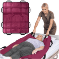 thumbnail image 1 of NurtureCare Positioning Bed Pad with Handles, 3-Layer Nylon with Elastic Foam, Waterproof, Washable, 48" x 40", Mystic Plum, 1 of 8