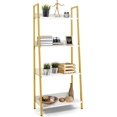 NurtureTail 4 Tier Ladder Bookshelf, 24 Inch Width Free Standing Shelf ...