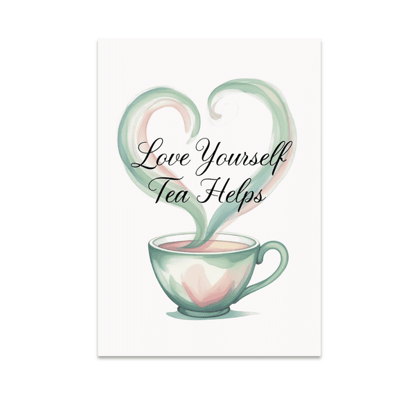 Nurturing Tea Wall Art - Self-Care Enthusiast - 13x19 Poster Print