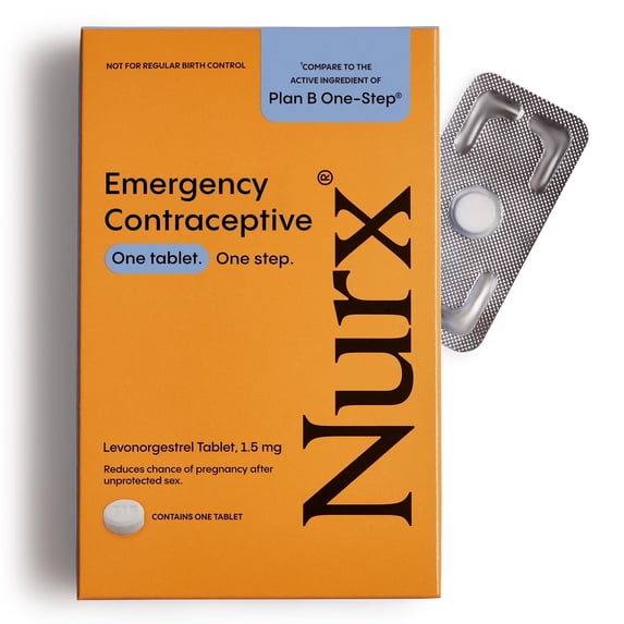 Nurx Morning After Pill, Emergency Contraception 1.5mg Levonorgestrel – Plan B One-Step Alternative, 1 Tablet