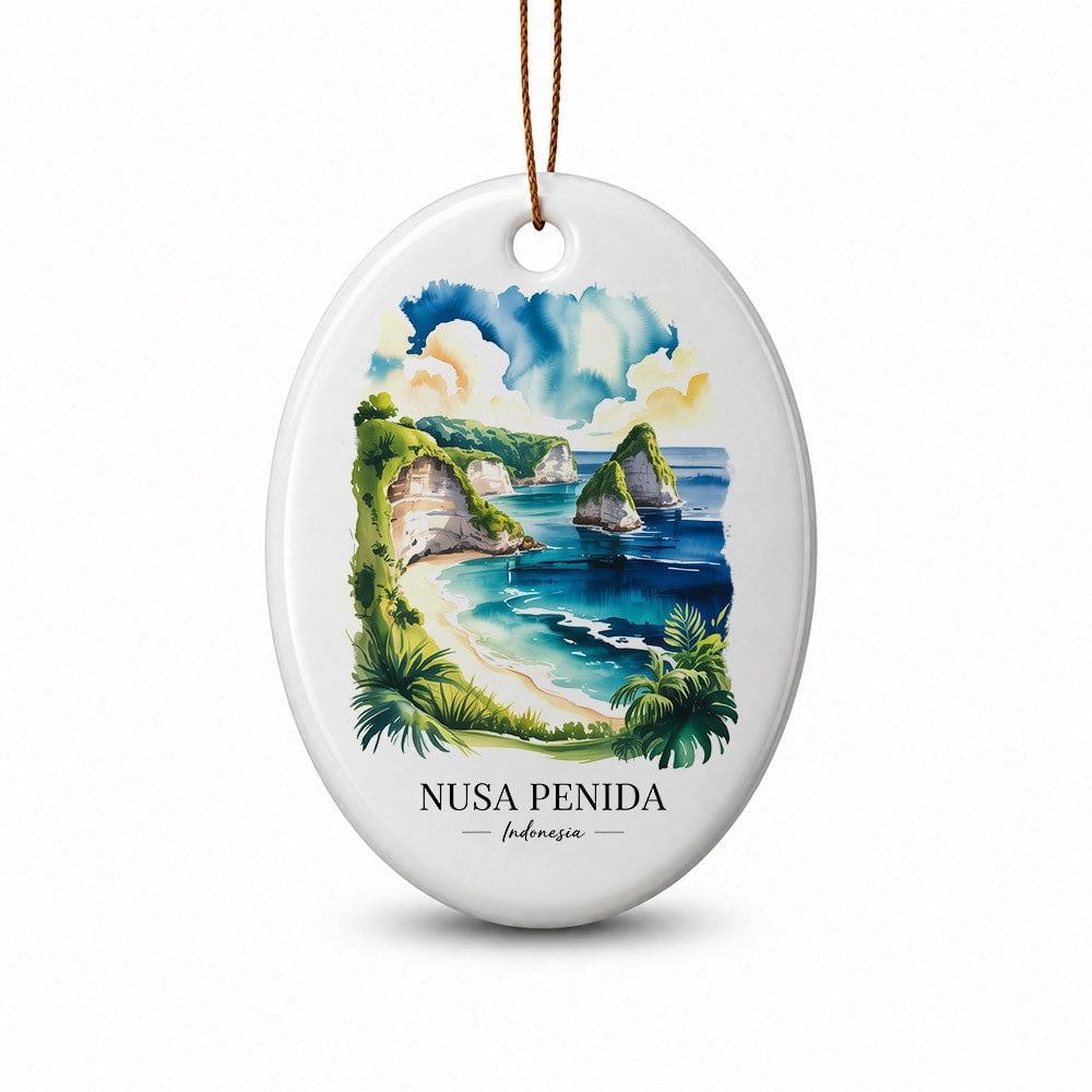 Penida Formula Nusa Penida Travel Souvenir Oval Keepsake, Indonesia Christmas Holiday ...