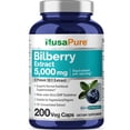 thumbnail image 1 of NusaPure 5,000mg Bilberry Extract: 200 Vegetarian Caps for Wellness & Better Health - Non-GMO, Vegan, Dietary Supplement for Unisex Adult Health & Wellness, 1 of 7