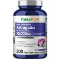 thumbnail image 1 of NusaPure Astragalus Root 30:1 Extract, 500 mg Equivalent to 15,000 mg 200 Veg Caps Suitable for Vegetarians and Vegans, Non-GMO, 1 of 8