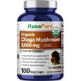thumbnail image 1 of NusaPure Chaga Mushroom 3000 mg per Veggie Capsule, 180 Count, USDA Organic, Extract 20:1, Vegan, Non-GMO, 1 of 5
