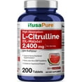 thumbnail image 1 of NusaPure L-Citrulline: 2,400mg, 200 Veg Tablets, (Non-GMO, Gluten-Free) with Bioperine, Dietary Suppelment for Adult Health & Wellness - Made in USA, 1 of 8