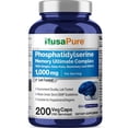 thumbnail image 1 of NusaPure Phosphatidylserine Memory Ultimate Complex 1000mg 200 Vegetarian Caps (Vegan, Non-GMO) Dietary Supplement for Unisex Adult Wellness & Health, 1 of 8
