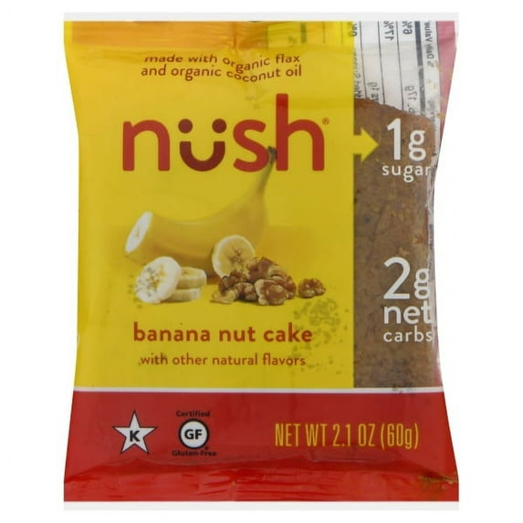 Nush KHFM00331166 Cake Slice Banana Nut, 2.1 oz