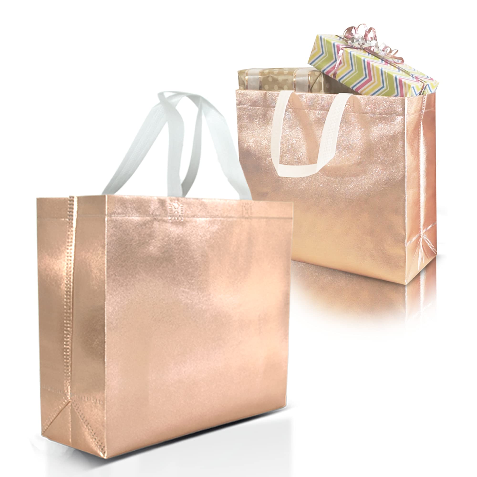 Nush Nush Rose Gold Gift Bags Large Size Set of 15 Reusable Rose Gold