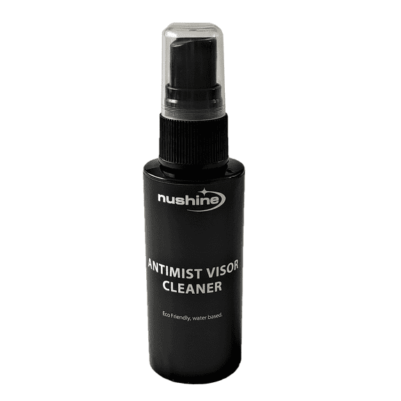 Nushine Anti-mist/Anti-fog Visor Cleaner 50ml Ecofriendly, Water Based and Solvent Free. Works on Motorcycle Helmets visors, Safety Helmets, Glasses, Goggles and Mirrors