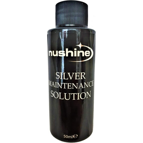 Nushine Silver Maintenance Solution 1.7 Oz - contains pure silver (perfect for worn silver)