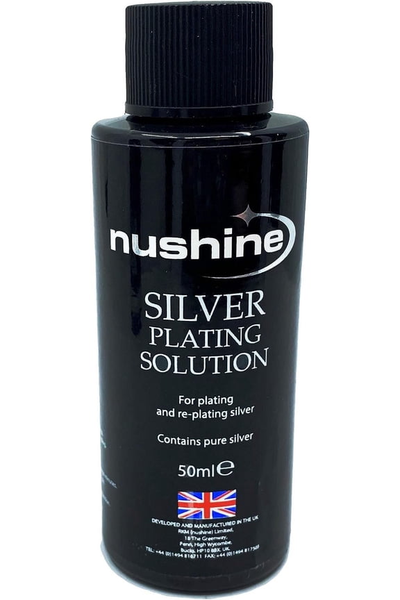 Silver Plating Solution 1.7 Oz - Permanently Plate Pure Silver onto Worn Silver, Brass, Copper and Bronze (ecofriendly Formula)