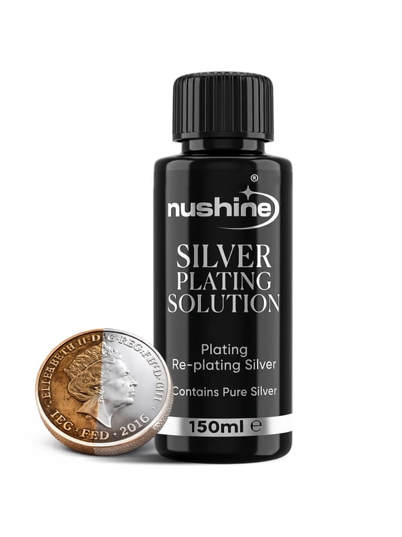 Silver Plating Solution 5.1 Oz (150ml) - Permanently Plate Pure Silver onto Worn Silver, Brass, Copper and Bronze (Ecofriendly Formula)