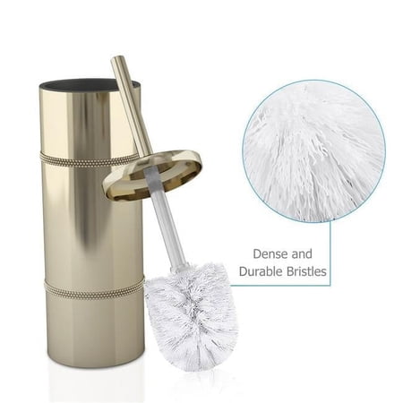Nusteel Round Shape Stainless Steel Toilet Brush Holder