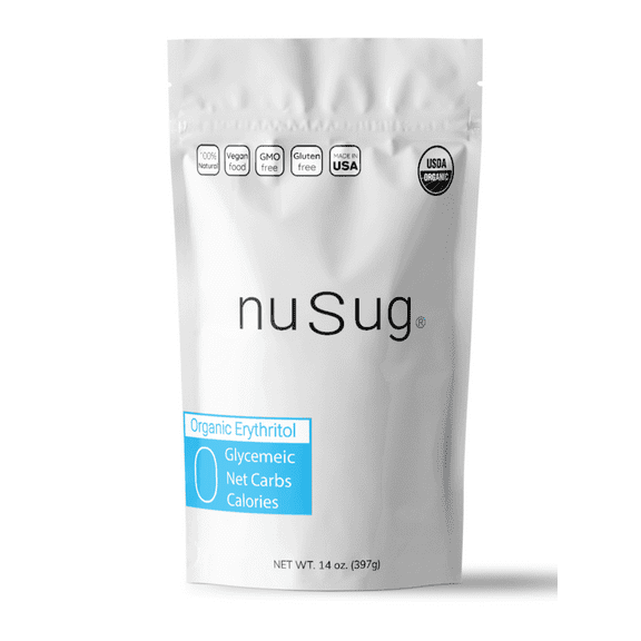 Nusug Zero Calorie Organic Erythritol Sweetener NuSugar nuSug New Sugar