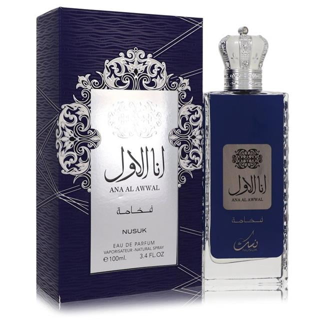 Nusuk 563093 3.4 oz Ana Al Awwal Blue Cologne Eau De Parfum Spray for Men