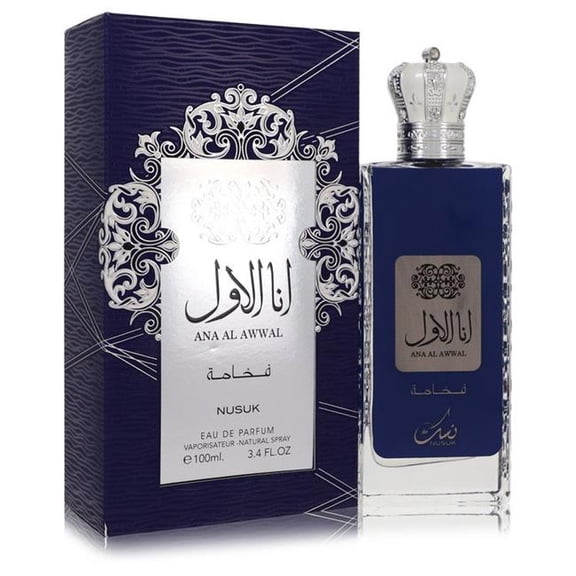 Nusuk 563093 3.4 oz Ana Al Awwal Blue Cologne Eau De Parfum Spray for Men