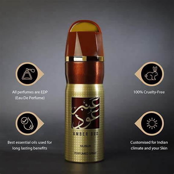 Nusuk AMBER OUD 200 ML Each ( 3 Bottles ) FREE SHIPPING