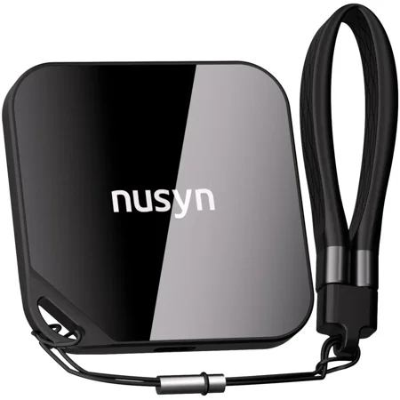 Nusyn NSP33 1TB Magnetic Portable SSD, Up to 2000MB/s, USB-C, USB 3.2 Gen 2x2, Aluminum+Glass Housing, Supports iPhone 15/16/17 Pro & Pro Max ProRes HDR Recording- Black