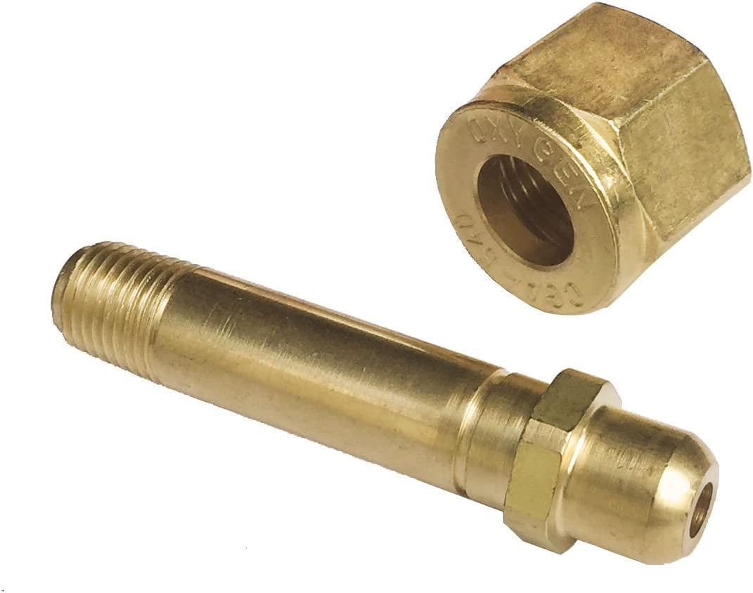 CGA-580 Brass Nut & 3-Inch Nipple With Filter - Helium, Argon, Nitrogen Tank Regulator Adapter - View #8