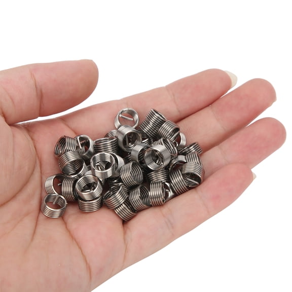 Nut 50pcs M8x1x1D Stainless Steel Thread Inserts for Aluminum Alloy Repair